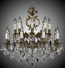  CH9572-A-03G-ST - 8+8 Light Rosetta Chandelier